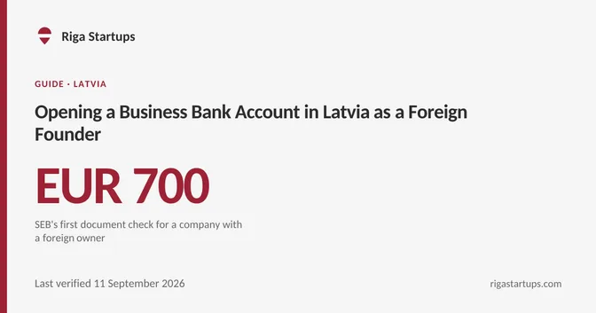 Cover for Opening a Business Bank Account in Latvia as a Foreign Founder