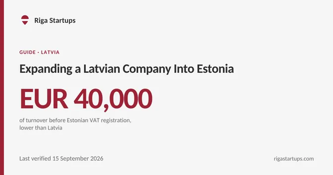 Cover for Expanding a Latvian Company Into Estonia