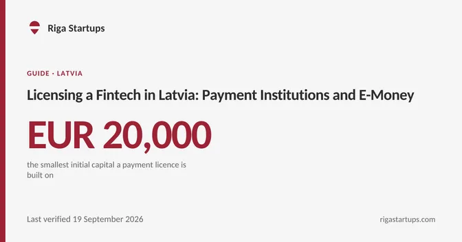 Cover for Licensing a Fintech in Latvia: Payment Institutions and E-Money