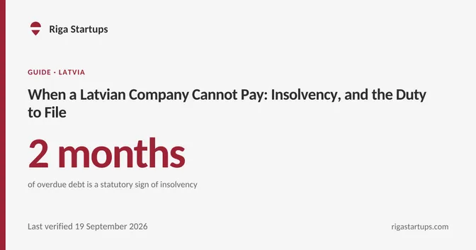 Cover for When a Latvian Company Cannot Pay: Insolvency, and the Duty to File