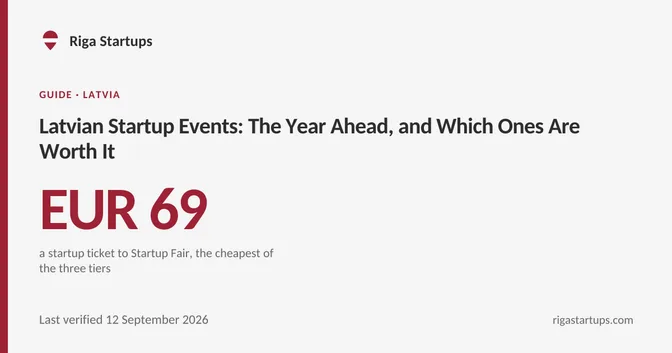 Cover for Latvian Startup Events: The Year Ahead, and Which Ones Are Worth It