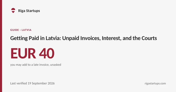Cover for Getting Paid in Latvia: Unpaid Invoices, Interest, and the Courts